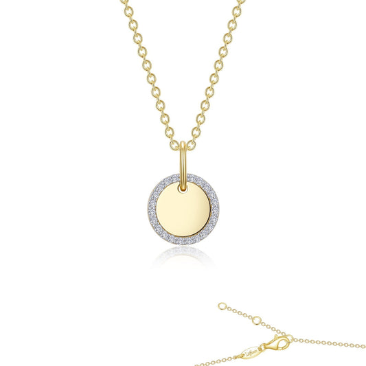 LAFONN Round Disc Pendant Necklace P0214CLT20