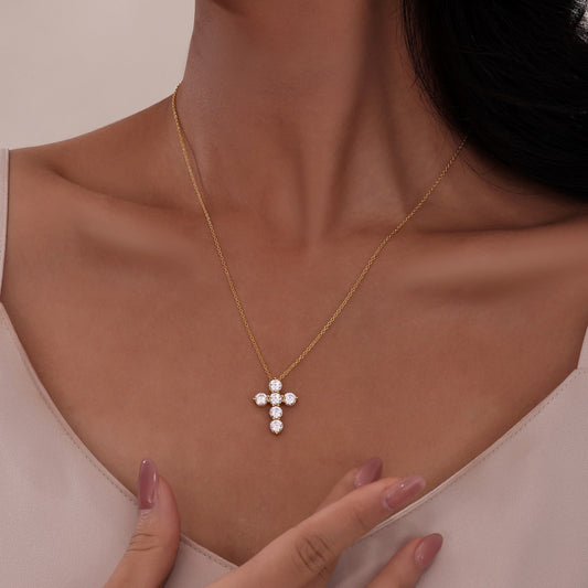 LAFONN 2.76 CTW Cross Pendant Necklace P0223CLG20