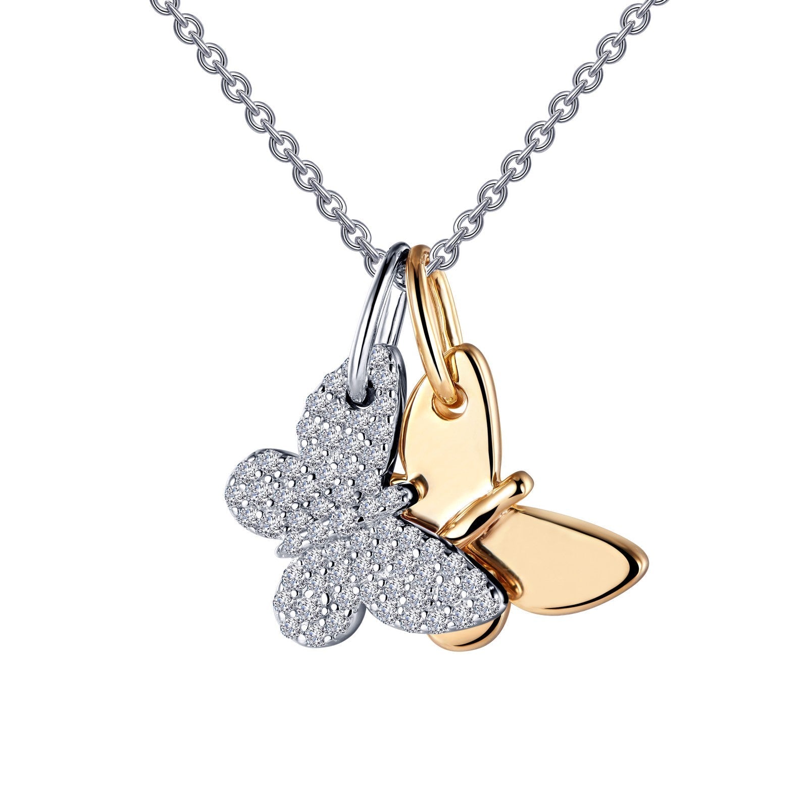 LAFONN Butterfly Shadow Charm Necklace P0238CLT20