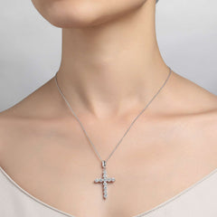 LAFONN 1.87 CTW Cross Pendant Necklace P0241CLP20