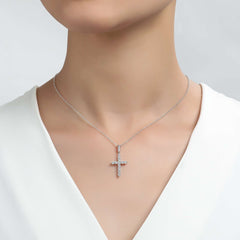 LAFONN 0.55 CTW Cross Pendant Necklace P0242CLG20
