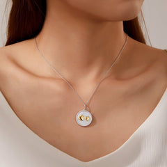 LAFONN Mother of Pearl Heart Necklace P0285PLT20
