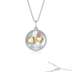 LAFONN Mother of Pearl Heart Necklace P0285PLT20