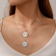 LAFONN Mother of Pearl Love Necklace P0287PLT20