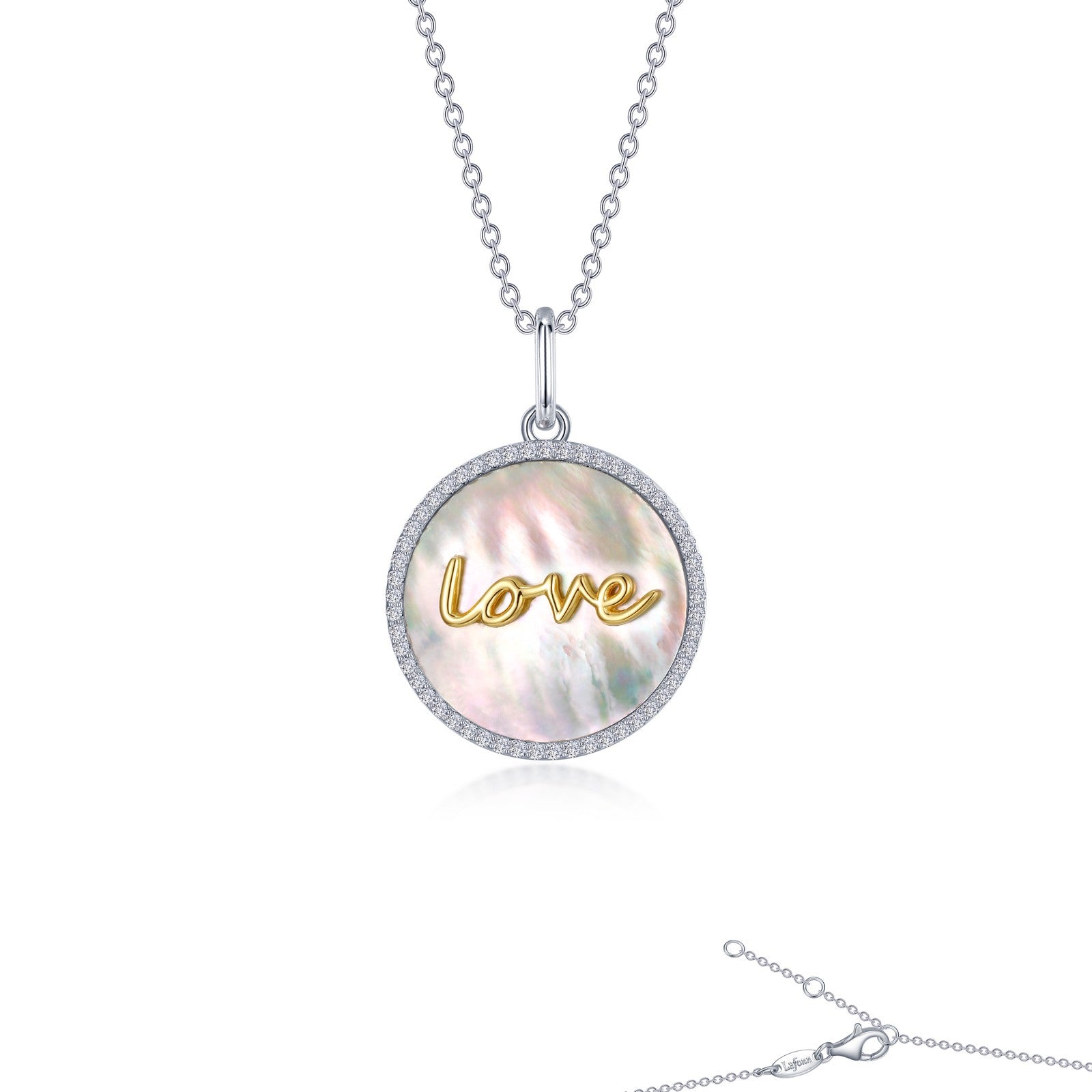 LAFONN Mother of Pearl Love Necklace P0287PLT20