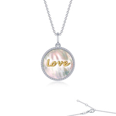 LAFONN Mother of Pearl Love Necklace P0287PLT20