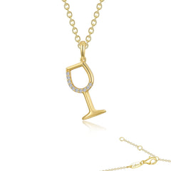 LAFONN Pave Wine Glass Necklace P0312CLG20