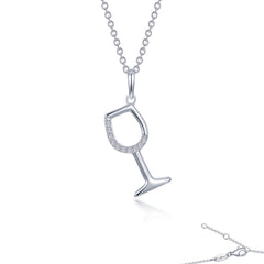 LAFONN Pave Wine Glass Necklace P0312CLG20