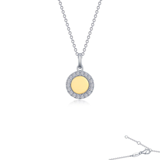LAFONN Two-Tone Disc Pedant Necklace P2019CLT20