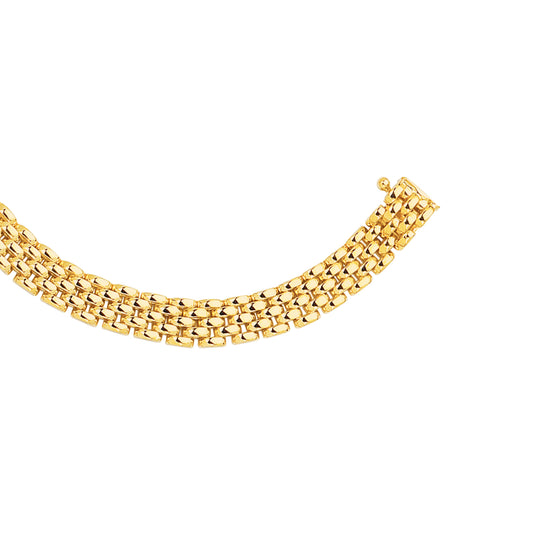 Royal Chain 14K Gold 6.5mm Panther Bracelet PAN107