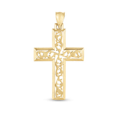 Parkplace Jewelers 14k-gold-vine-cross-pendant-pd3750