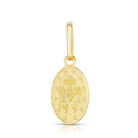 Yellow Gold Satin/ Matte Religious Charm