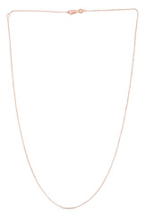 Rose Gold Diamond Cut/ Textured Extendable Diamond Cut Cable Necklace