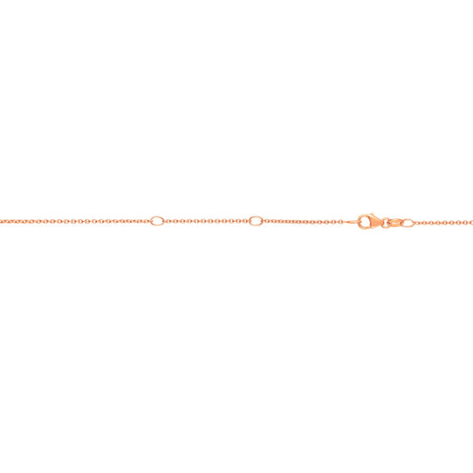 Rose Gold Diamond Cut/ Textured Double Extendable Diamond Cut Cable Necklace