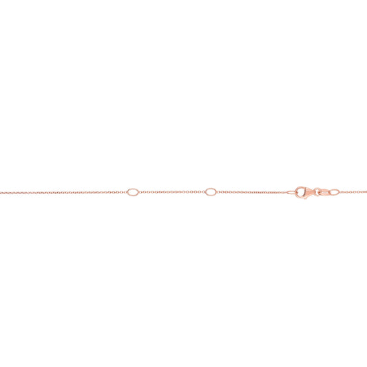 Rose Gold Polished Double Extendable Cable Necklace