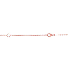 Rose Gold Polished Extendable Oval Cable Necklace