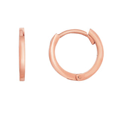 Rose Gold Polished Huggies Earring