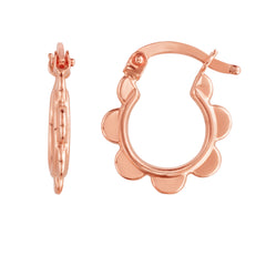 Rose Gold Polished Fashion Hoop Earring