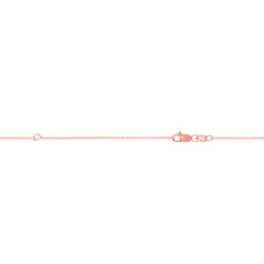 Rose Gold Polished Extendable Round Cable Necklace