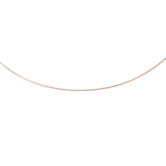 Rose Gold Polished Round Omega Necklace