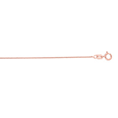 Rose Gold Diamond Cut/ Textured Diamond Cut Round Wheat Necklace