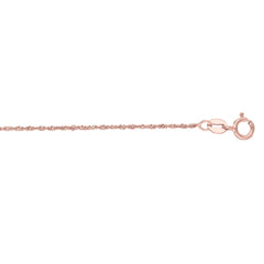 Rose Gold Diamond Cut/ Textured Singapore Necklace