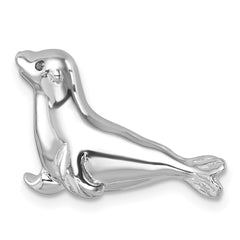 Sterling Silver Rhodium-plated Polished Sea Lion Pendant PLP-999