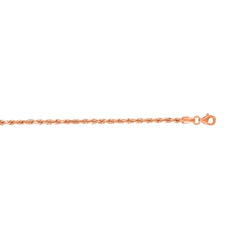 Rose Gold Diamond Cut/ Textured Diamond Cut Royal Rope Necklace