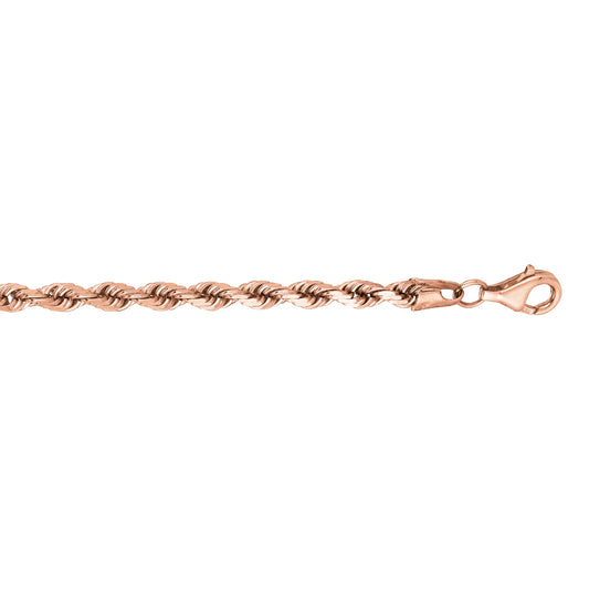 Rose Gold Diamond Cut/ Textured Diamond Cut Royal Rope Bracelet