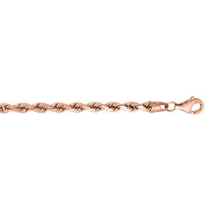 Rose Gold Diamond Cut/ Textured Diamond Cut Royal Rope Bracelet