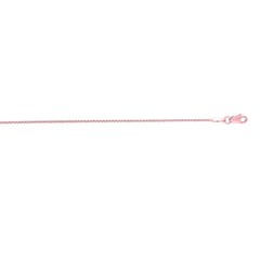 Rose Gold Polished Round Wheat Necklace