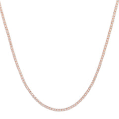 Rose Gold Diamond Cut/ Textured Ice Chain Necklace