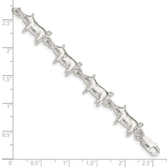 Sterling Silver Pig Bracelet QA10-7