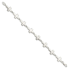 Sterling Silver Crosses Bracelet QA25-7