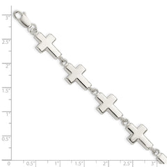 Sterling Silver Crosses Bracelet QA25-7