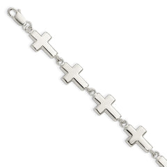 Sterling Silver Crosses Bracelet QA25-7