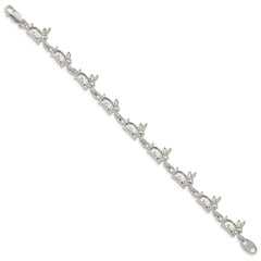Sterling Silver Rabbits Bracelet QA4-7