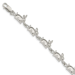 Sterling Silver Rabbits Bracelet QA4-7