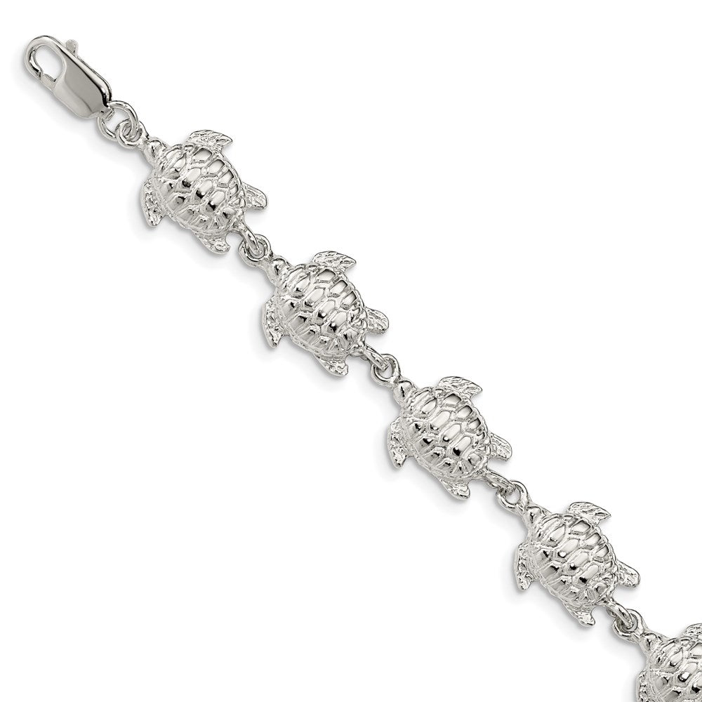 Sterling Silver Sea Turtles Bracelet QA40-7