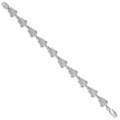 Sterling Silver Sea Turtles Bracelet QA41-7