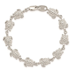 Sterling Silver Sea Turtles Bracelet QA41-7
