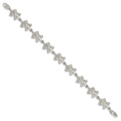 Sterling Silver Frogs Bracelet QA54-7