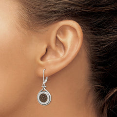 QAC108 Ancient Coins Sterling Silver and Bronze Antiqued Widow's Mite Coin Leverback Dangle Earrings with a Certificate of Authenticity