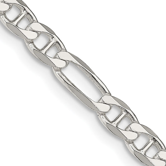 Sterling Silver 4.5mm Figaro Anchor ChainQAF120