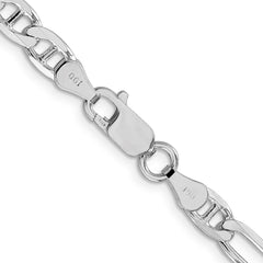Sterling Silver Rhodium-plated 5.5mm Figaro Anchor ChainQAF150R