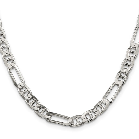 Sterling Silver 6.5mm Figaro Anchor ChainQAF180