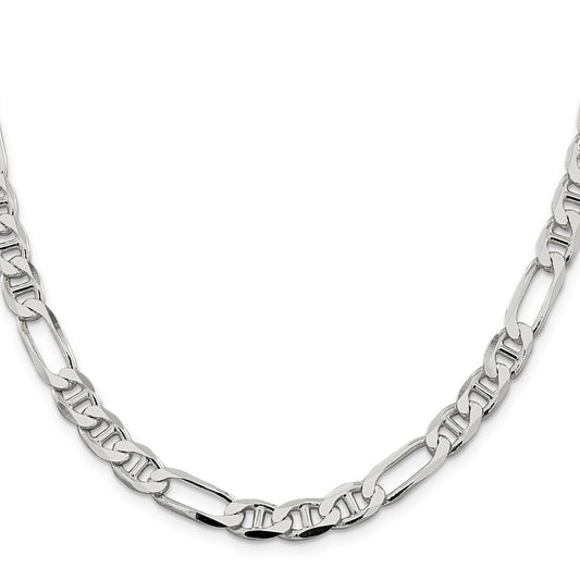 Sterling Silver 7.5mm Figaro Anchor ChainQAF200
