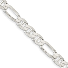 Sterling Silver 7.5mm Figaro Anchor ChainQAF200