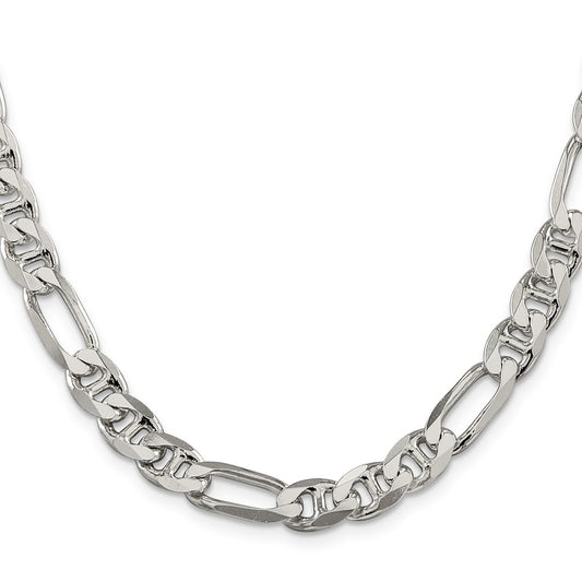 Sterling Silver 8.25mm Figaro Anchor ChainQAF220