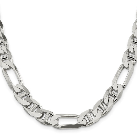 Sterling Silver 10.65mm Figaro Anchor ChainQAF300